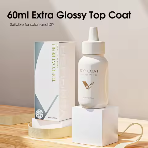 Fast Refillment Venalisa Diamond Top Coat Long Wear Anti-Yellow TPO FREE HEMA FREE Top Coat Soak Off