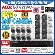 HIKVISION 5MP 🌟16-CHANNEL🌟 2HDD CCTV Ultra HD 1920P 5.0MP HIK 16CH DVR+Camera Package P2P View phone