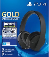 Playstation Sony Gold Black Wireless 7.1 Gaming Headset - Fortnite Neo Versa Bundle PS4 [