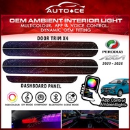Perodua Axia 2023-2025 OEM Ambient Light Interior RGB Multicolour Dynamic App & Voice Control Plug &