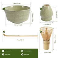 Matcha Making Kit ชุดน้ําชาญี่ปุ่น Scoop (Chashaku) ชุดน้ําชามัทฉะ (Chasen) พร้อมชามเซรามิคอุปกรณ์เส