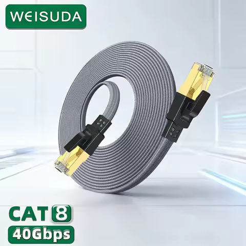 Cat 8 Ethernet Cable 30 m 15 m 20 m LAN Cord Heavy Duty Internet Cable RJ 45 for Router Modem Networ