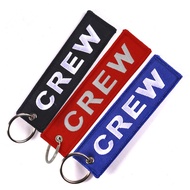 Air Plane Aircraft Group Personnel CREW Air Slogan Keychain Lanyard Embroidery Car Bag Keychain