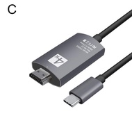 อะแดปเตอร์สาย Type C ต่อ HDMIอะแดปเตอร์4K 30Hz USB ปลั๊กแอนด์เพลย์เหมาะสำหรับ C Samsung โทรศัพท์มือถือแท็บเล็ตแล็ปท็อปเชื่อมต่อกับจอทีวี4K Xiaomi IPAD OPPO Huawei F7O5