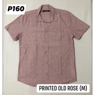 Men’s Printed Old Rose/Pink Polo (M) - FOR ONLY P160!