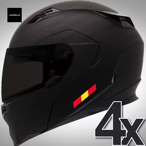 Matte Spanish Flag Arrow Decals 4Pcs Waterproof Removable Stickers for Car Bike Helmet 2.56 Inch