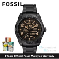 [Official Warranty] Fossil ME3256 Men's Bronson Automatic Black Stainless Steel Watch