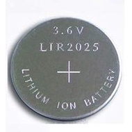 1 piece 3.6V LIR2025 lir 2025 lithium ion rechargeable battery 40mah Li-ion button coin cell replace
