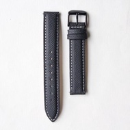法國進口黑色荔枝紋真皮錶帶 / 16mm
