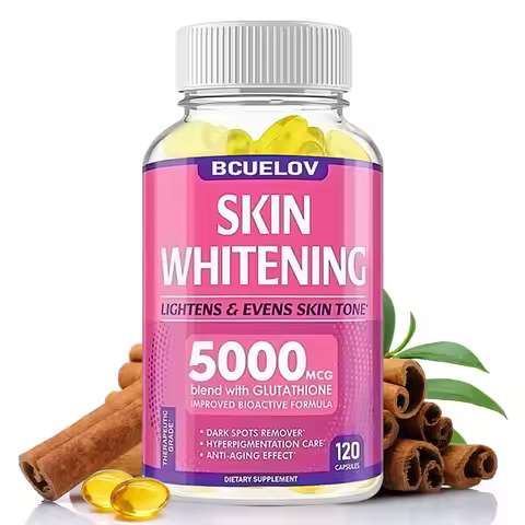 Glutathione Whitening Capsules - 5000mcg, L-Glutathione Supplement with Cinnamon, Antioxidant, Skin