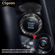 C5GOON Universal Carbon Fiber Engine Start Button Cover Ignition Switch Protector Interior Decoratio
