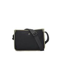 Charles Berkeley WINCHESTER Leather & Water-Resistant Nylon Messenger Shoulder Bag Crossbody Bag fit