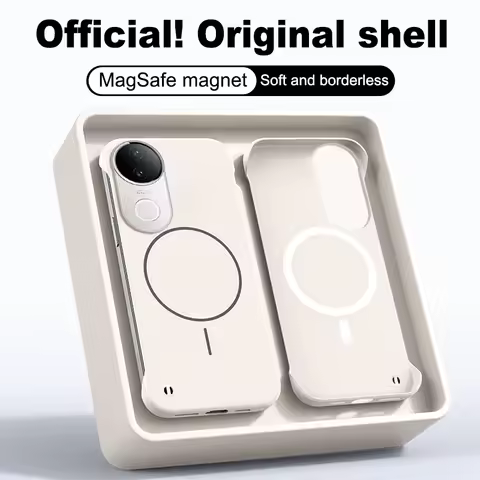 Ultra Thin Frameless Magnetic For Magsafe Case For Vivo V60 V50 V40 X100 X200 Y300 Y500 S20 IQOO 11 