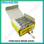 (20 Pcs) Large 8 Ampere Fuse / Large 8A Glass Fuse