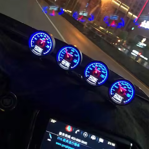 GReddi Boost Gauge Water Temp 7 Warna LCD Display Turbo Oil Pressure RPM Tachometer Racing Meter 62M