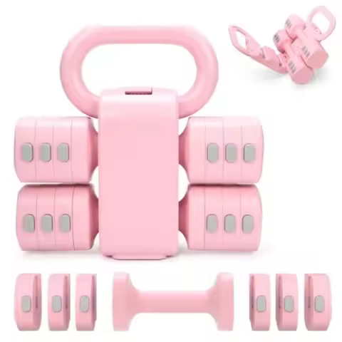 Adjustable 2-in-1 Convertible Kettlebell Dumbbells Set 4 in 1 Free Weights Dumbbell Set of 2 Each 2.