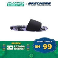 Skechers Women Cali Side Lines 2 Play Easy Sandals - 8730077-BLK Kasut Slipar Slipper Perempuan