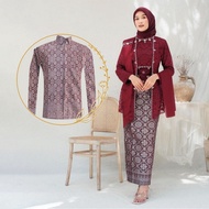 [PRE-ORDER] WB Sabira Laksmi Baju Kurung Organza Set Couple Batik Songket Sedondon Suami Isteri