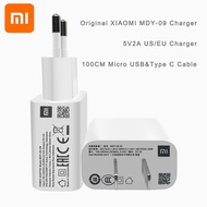 [ร้อน] MDY-09 5V 2A USB เครื่องชาร์จ EU US ผนังไมโคร USB USB ชนิด C ข้อมูลสายเคเบิลสำหรับ XIAOMI MI 2 3 4 Redmi 4 4X 4A 7 Note 4 4X 5 5A 6 6A 7A S2 S1