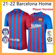 เสื้อกีฬาแขนสั้น ลายทีมชาติฟุตบอล Barcelona Player 21-22 ชุดเหย้า สําหรับผู้ชาย