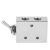 Toggle Switch Valve 2-Position 5-Way Mechanical Pneumatic Knob G1/8in 1.5~8kgf/cm2 LoMY1