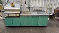 【非凡二手家具】白鐵7.8尺系統流理台*櫥櫃*流理台*收納櫃
