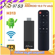 【W】XS97 S3 Smart TV Stick Set Top Box H313 Internet HDTV 4K HDR TV Receiver 2.4G 5.8G Wireless WiFi Android 10 Media Player