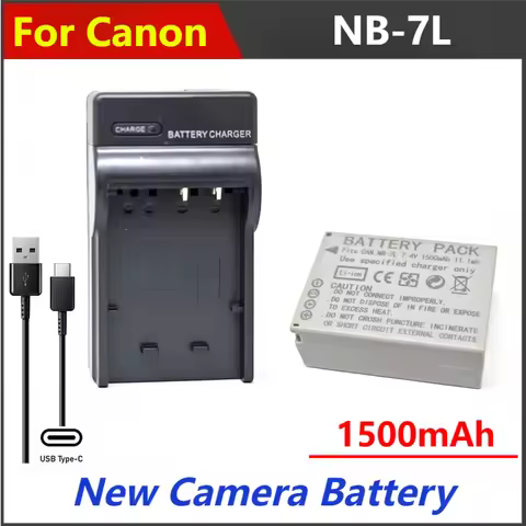 1500mAh NB-7L NB7L NB 7L Li-ion Battery Charger For Canon PowerShot G10 G11 G12 SX30 IS SX30IS Digit