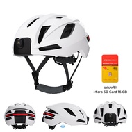 กล้องถ่ายติดหมวกอัจฉริยะ แถมฟรี! เมม16GB หมวกกันน็อคสำหรับปั่นจักยาน มีกล้องบันทึกภาพ