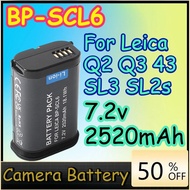 7.2v 2520mAh BP-SCL6 High Quality Battery for Leica Q2 Q3 43 SL3 SL2s Replacement Camera