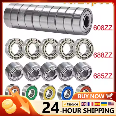 10-20pcs Ball Bearings 608ZZ 685ZZ 688ZZ 608RS Deep Groove Miniature Bearings For Skateboard Scooter