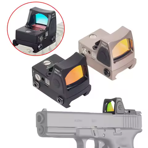 Tactical Mini Metal RM HD Red Dot Sight Scope For Glock 17 Rear Sight Mount Base Airsoft Weapons Rif