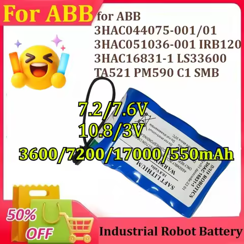 New for ABB 3HAC044075-001/01 3HAC051036-001 IRB120 3HAC16831-1 LS33600 TA521 PM590 C1 SMB Robot Bat