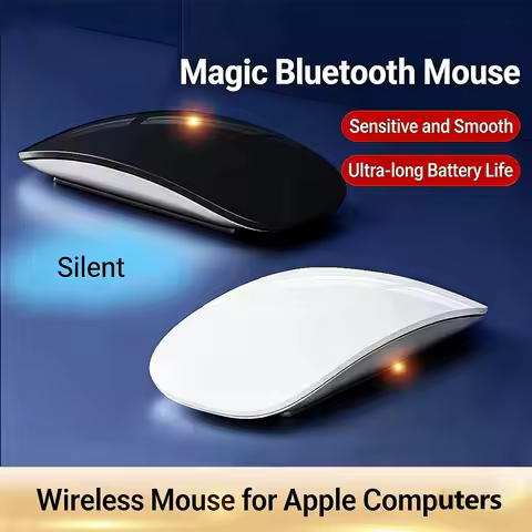 Wireless Bluetooth Mouse Multi-Touch Ergonomic Silent Mouse Type-C Charging Portable Laptop Office G