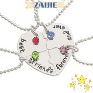 ZAIJIEE 4 Bff Creative Love Necklace Best Friend Froever Womens Necklace