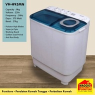 MESIN CUCI 2 TABUNG TOSHIBA - MESIN CUCI TOSHIBA 9KG - H95MN TOSHIBA