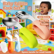 Fork Spoon Set Box Short Kids Training Fork Spoon 316 316 Steel Spoon Steel Baby