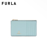 FURLA กระเป๋าใส่การ์ด รุ่น CAMELIA M ZIPPED CARD CASE สี ACQUAMARINA