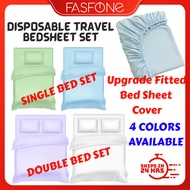 Disposable Bed Sheets Set Travel Bedsheet Vacuum Packaging Pillow Case Quilt Cover Single Queen Penu