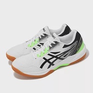 Asics 排球鞋 GEL-Task 3 男鞋 白 黑 綠 皮革 亞瑟膠 緩衝 室內運動 羽排鞋 亞瑟士 1071A077102