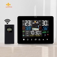 Wireless Weather Station with Clock Thermometer Indoor Outdoor Weather Station Color Display Digital
