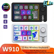 ICEDI W910 USB/Bluetooth/2.4G Wired/Wireless Programmable Mechanical Gaming Keyboard Hot-swap Keypad