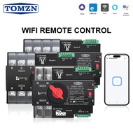 Y% Hot Sale TOMZN WIFI Smart Dual Power Switch 2P 3P 4P AC220V 230V 63A 100A 125A TOQ7e eWeLink Din 