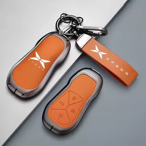 Car Key Case Cover Keychain Protective Shell Hand Strap For Xpeng Xiaopeng G6 G9 P5 P7 P7i Interior 