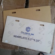 BLANK Acrylic Motor Plate New LTO Standard Clear MC Plate 3mm 9.25in x 5.3in Car Plate Number