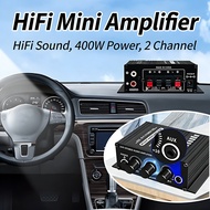 HiFi Mini Power Amplifier 400W 2 Channel AK270 Car Audio Support AUX Audio Amplifier 12V