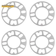 4Pcs Aluminum Wheel Spacers Shims Plate Auto Wheel Spacers 5mm Stud for 4X100 4X114.3 5X100 5X108 5X