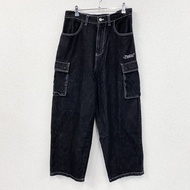 VISION STREET WEAR 牛仔工裝褲，拉鍊門襟，黑色，L碼，古著