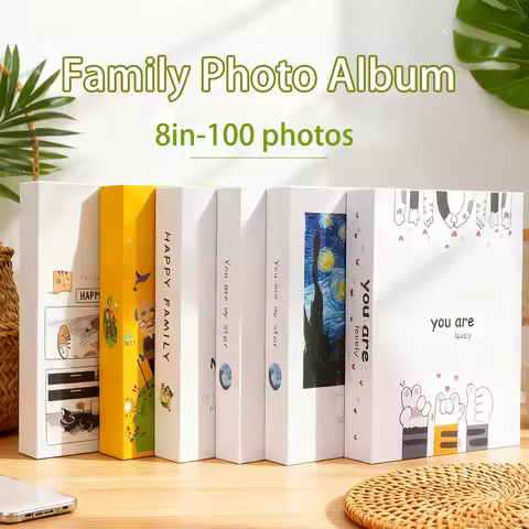 Cartoon Series Photo Album, holds 100 pieces of 8-inch photos for storing precious memories, suitabl
