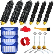 Bristle  Flexible Beater Brush Side Brush Aero Vac Filters kit for iRobot Roomba 600 Series 620 630